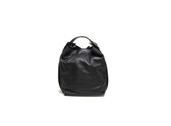 Black bucket bag with piercing - Black