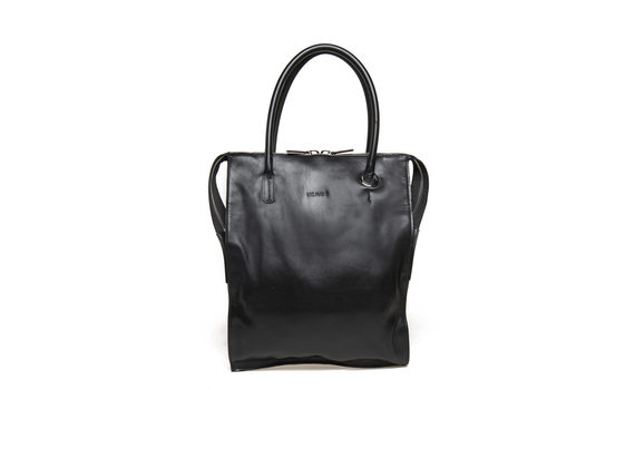 Shopping bag nera maxi occhiello - Nero