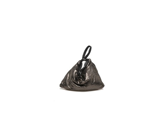 Mini borsa sacchetto metallizzata bronzo