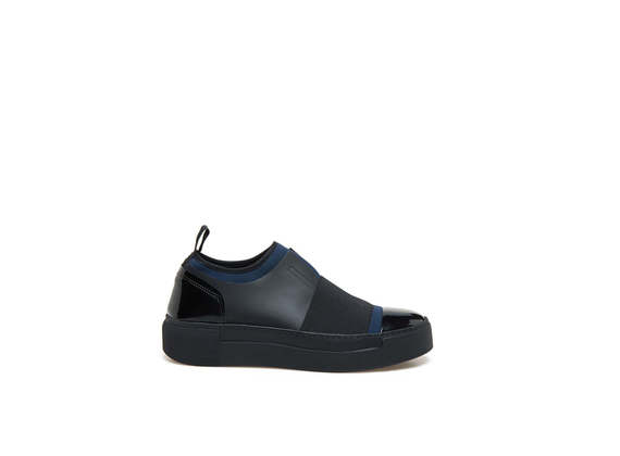 Neoprene blue slip-on shoes with elastic - Blue / Black