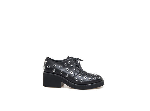 Derbys noirs avec œillets - Black