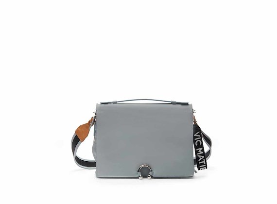 Cristel briefcase with piercing - Light Blue