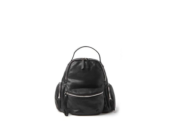 Asia<br />black backpack with removable bumbag