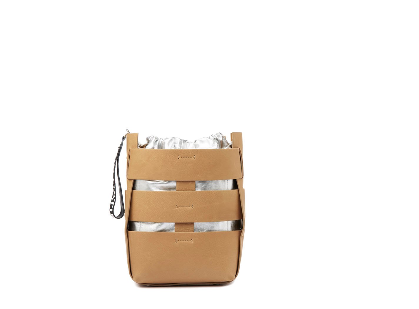 silver bucket bag