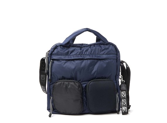 Dakota<br>Blue multi-pocket tote bag - Blue / Black