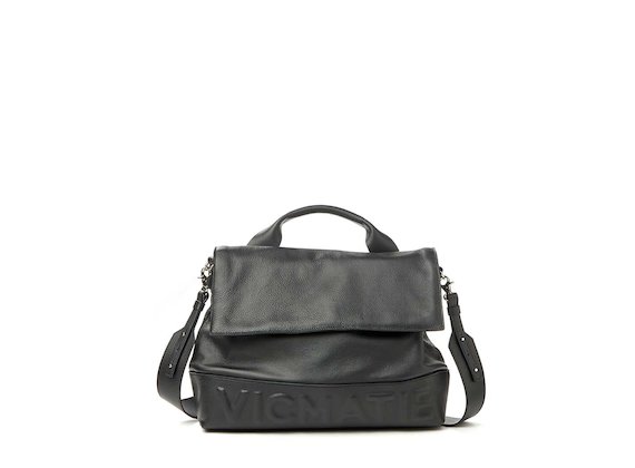 Nora<br>3D logo satchel - Black
