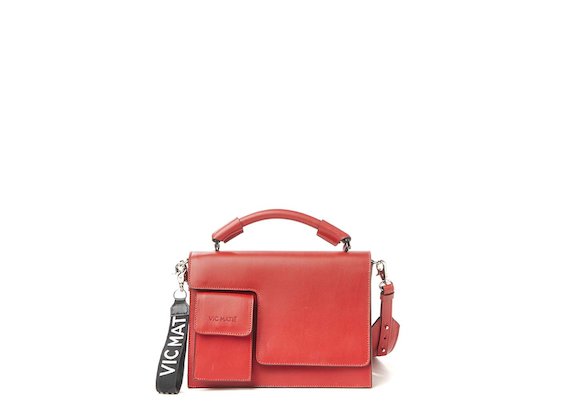 Corinne<br>Red satchel with contrasting edges - Red