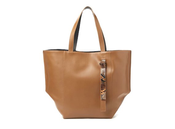 Scarlett<br>Shopper bag with knotted handle - Brown
