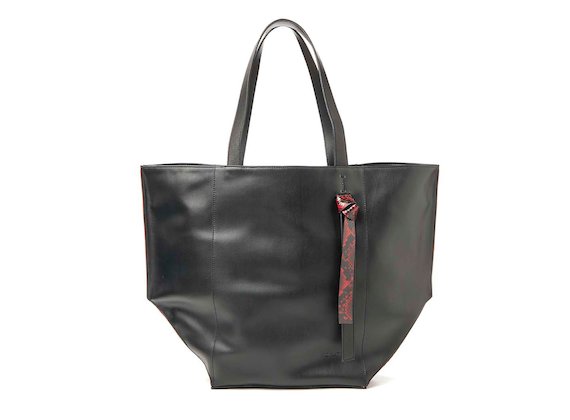 Scarlett<br>Shopping bag nera con manico annodato - Nero