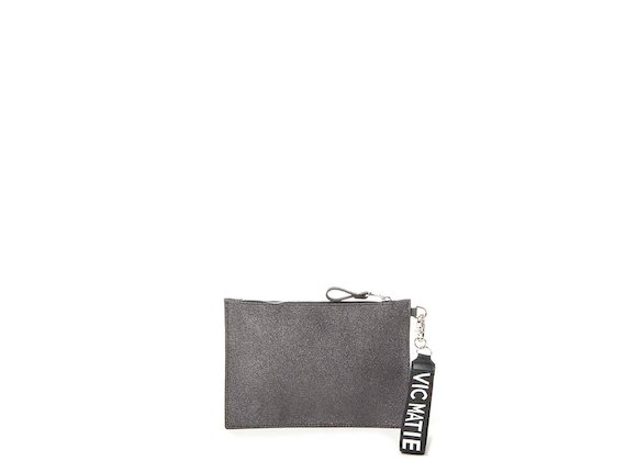 Madeline<br>Pochette glitter nera - Grigio
