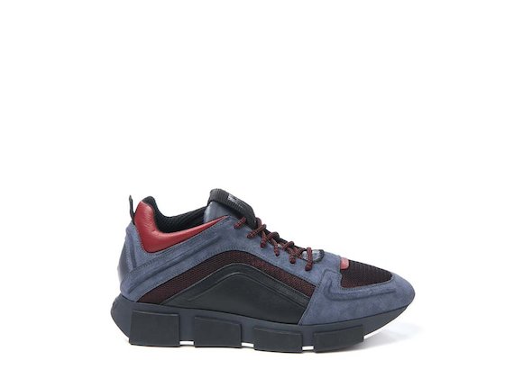 Grey and red trainer - Black / Red
