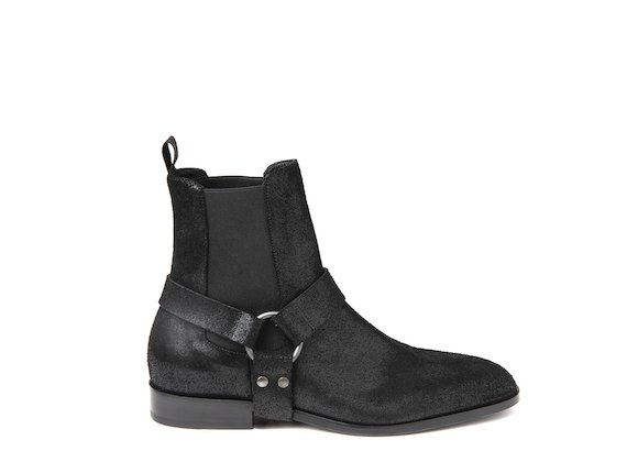 Ankle boot with removable strap - Black