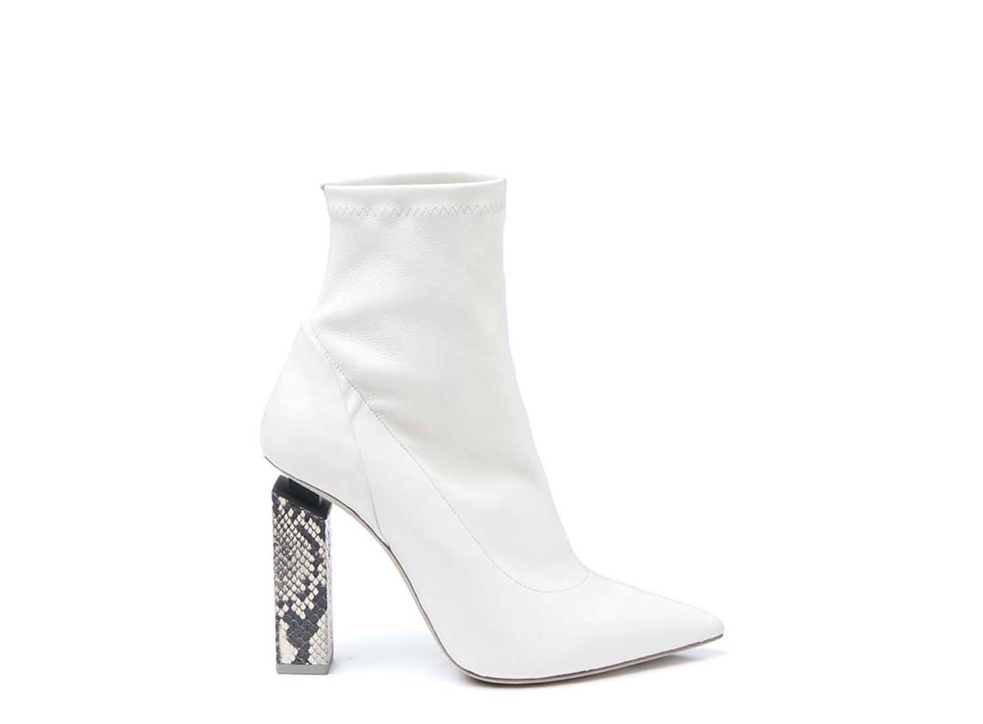 black and white snakeskin heels