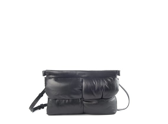 Arisa<br />Black leather clutch