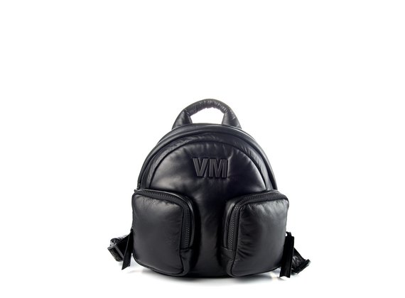 Artemisia<br />Black leather backpack