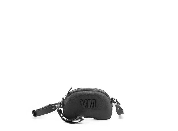Babs Small L<br />Black leather shoulder bag - Black