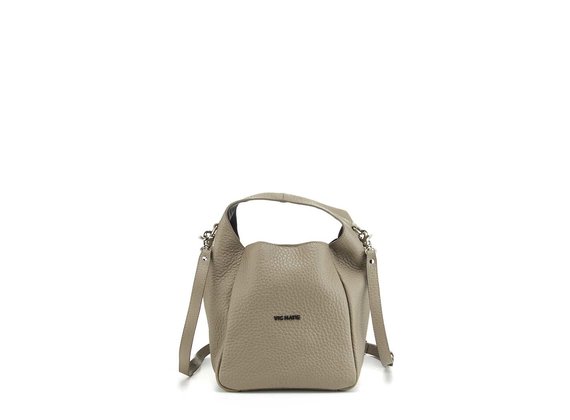 Lilibeth Small<br />Small dove-grey leather bucket bag - Grey