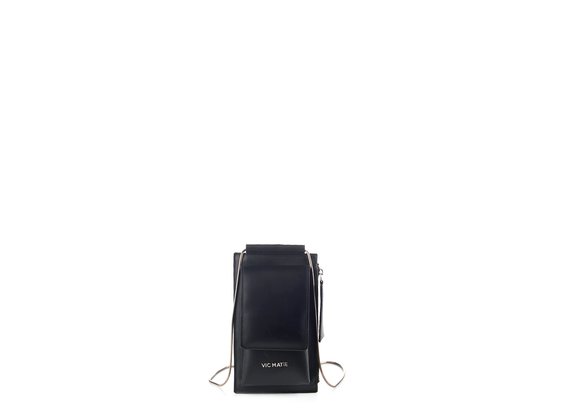Alla<br />Black leather phone case - Black