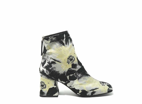 Floral ankle boots