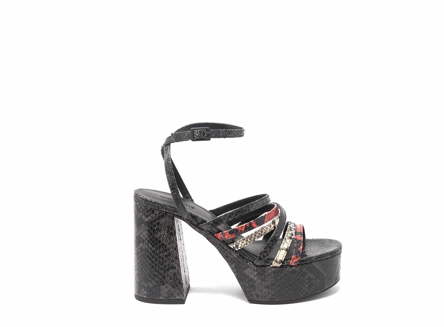 snakeskin sandals wedge