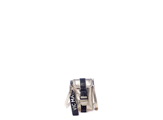 Fanny<br />Laminated golden calfskin smartphone case - Platinum