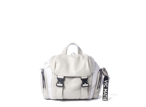 Kate<br> ice-white backpack with side pockets