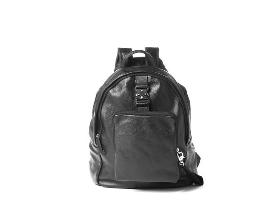 Noah<br> black backpack with laptop pouch. - Black