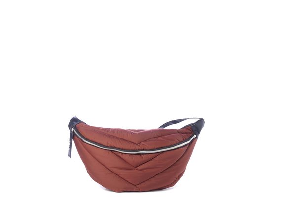 Egle<br> large brick-red quilted waist bag - Burgundy