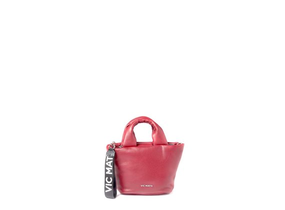 Ruth<br> padded red leather mini bag - Red