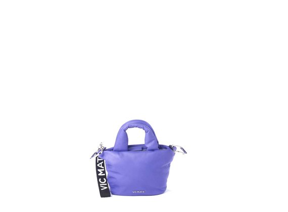 Ruth<br> padded purple leather mini bag - Purple