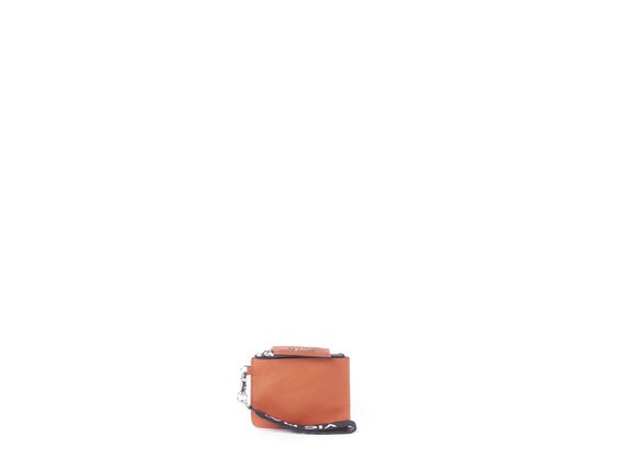 Abby<br> orange purse with logo. - Orange