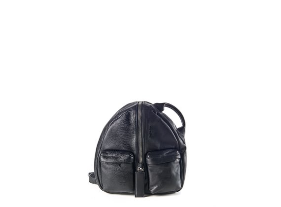 Aiko<br />Black leather backpack - Black
