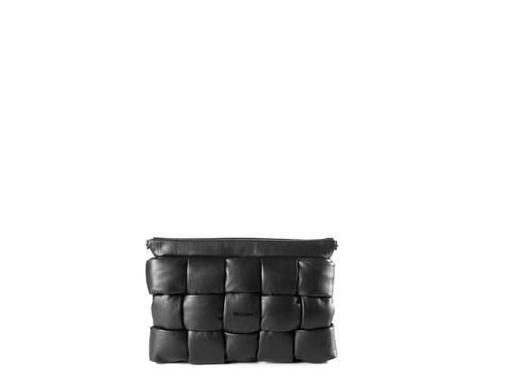 Kaori<br />black leather clutch - Black