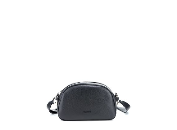 Babs Big<br> Black leather bag - Black
