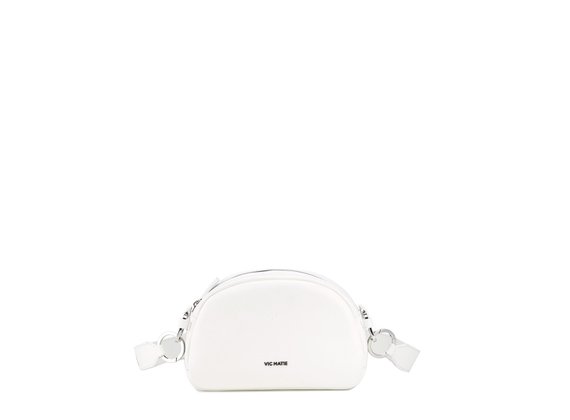Babs Big<br> White leather bag - White