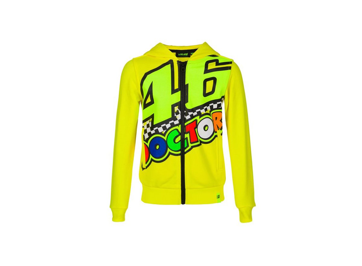 6//7 Ans VALENTINO ROSSI T-Shirt Enfant VR46 The Doctor Officiel MotoGP Jaune