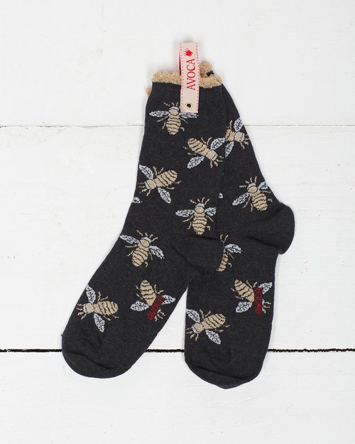 Glitter Bees Ankle Sock