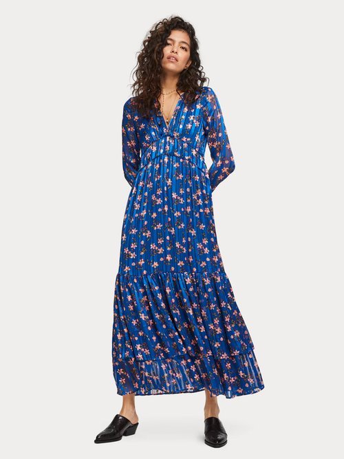 Floral Print Chiffon Dress