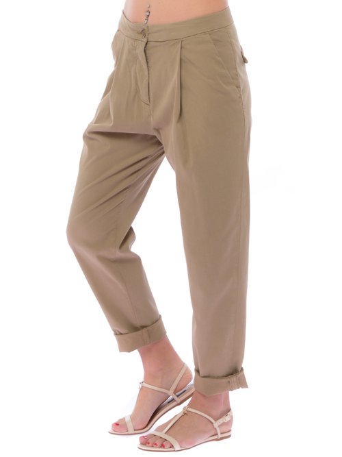 PANTALONE CHINO DONNA - Verde