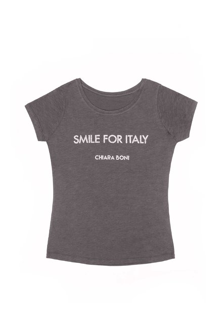 Smile for Italy T-shirt Chiara Boni La Petite Robe Donna