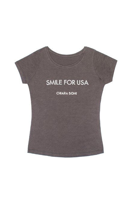 Smile for USA T-shirt Chiara Boni La Petite Robe Woman